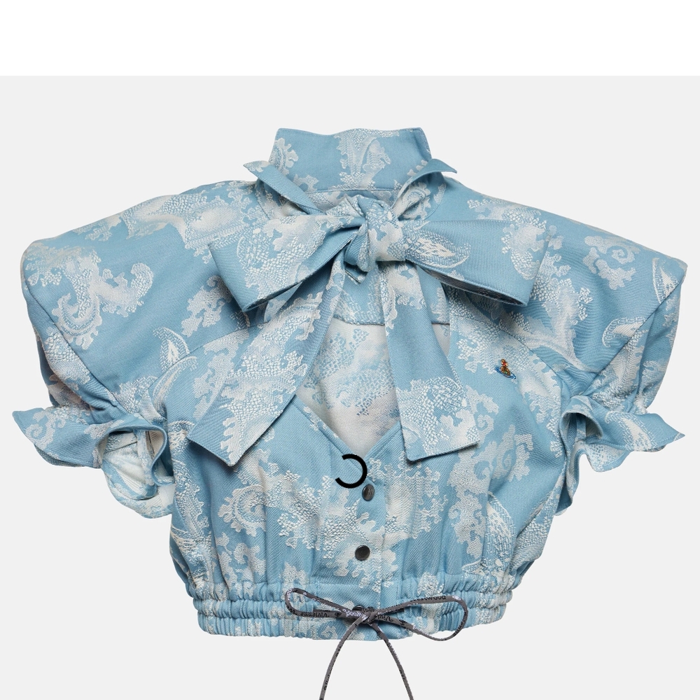 Vivienne Westwood Blue and White Crop Top